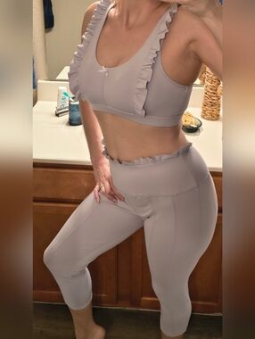 Ruffle Workout Outfit New With Tags! Medium